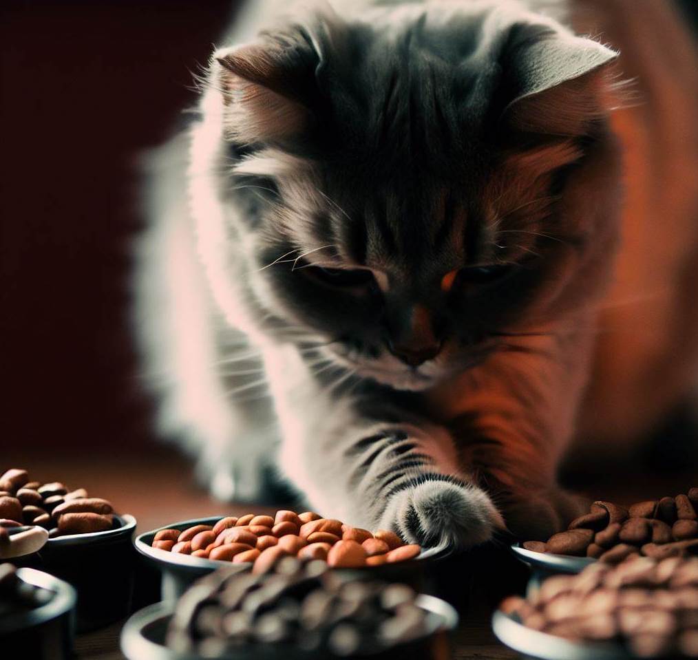 cat choosing coffee bean 1