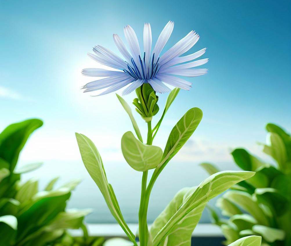 chicory plant blue sky